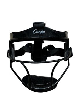 Champion Black Sports Face Guard with Adjustable Straps